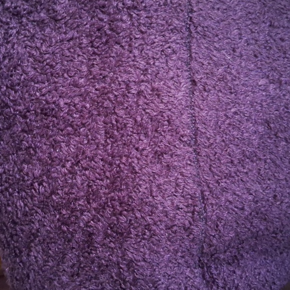Que Purple Teddy Jacket with Cozy Plush Material and Fitted Silhouette - Picture 4 of 9